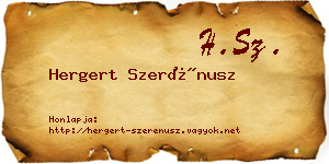 Hergert Szerénusz névjegykártya